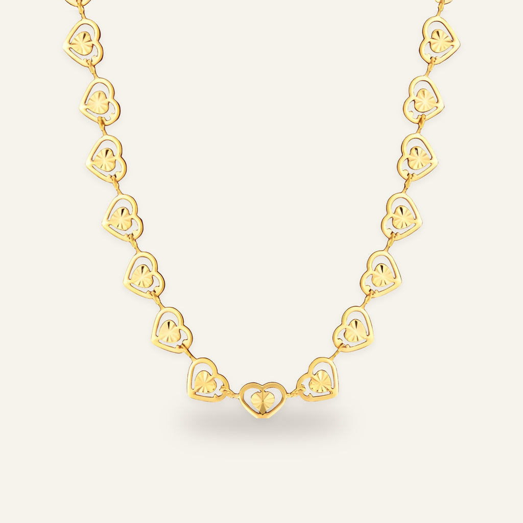 Diya Heart Link Necklace