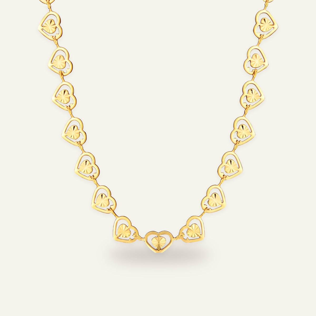 Diya Heart Link Necklace