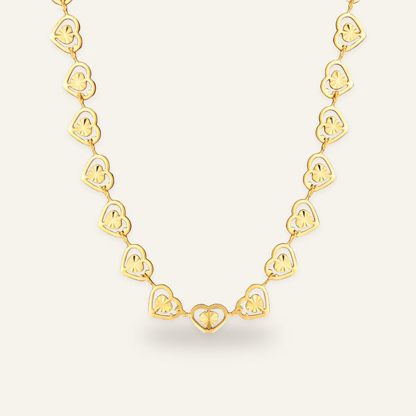 Diya Heart Link Necklace
