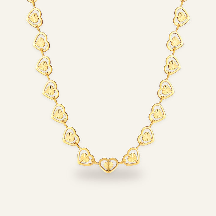 Diya Heart Link Necklace