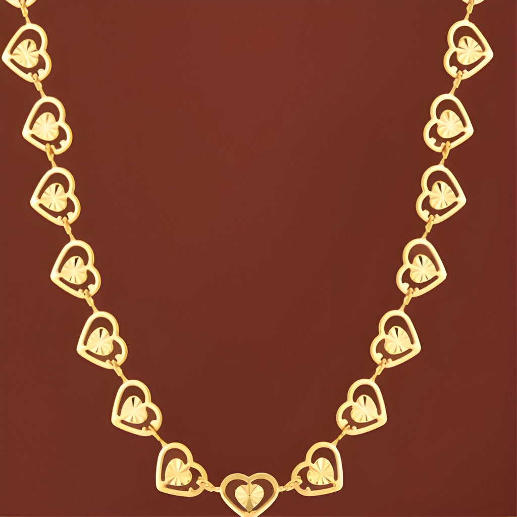 Diya Heart Link Necklace - view 4