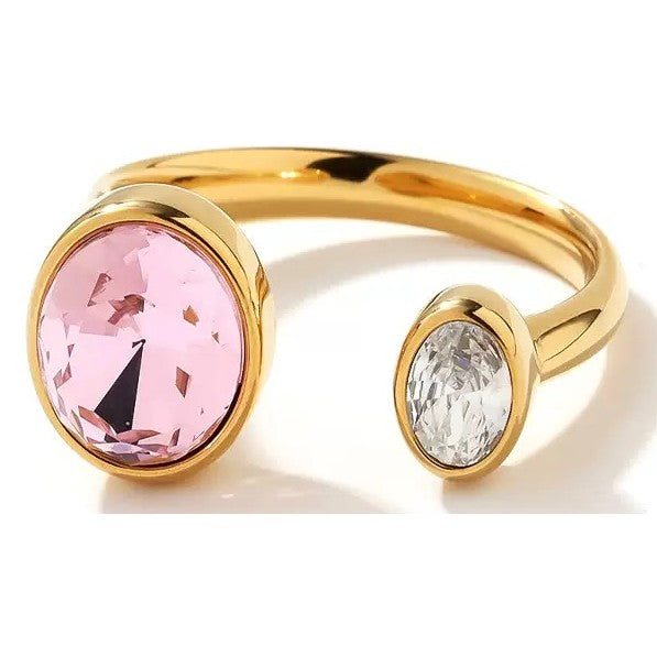 Leela Pink Zircon Open Ring - view 4