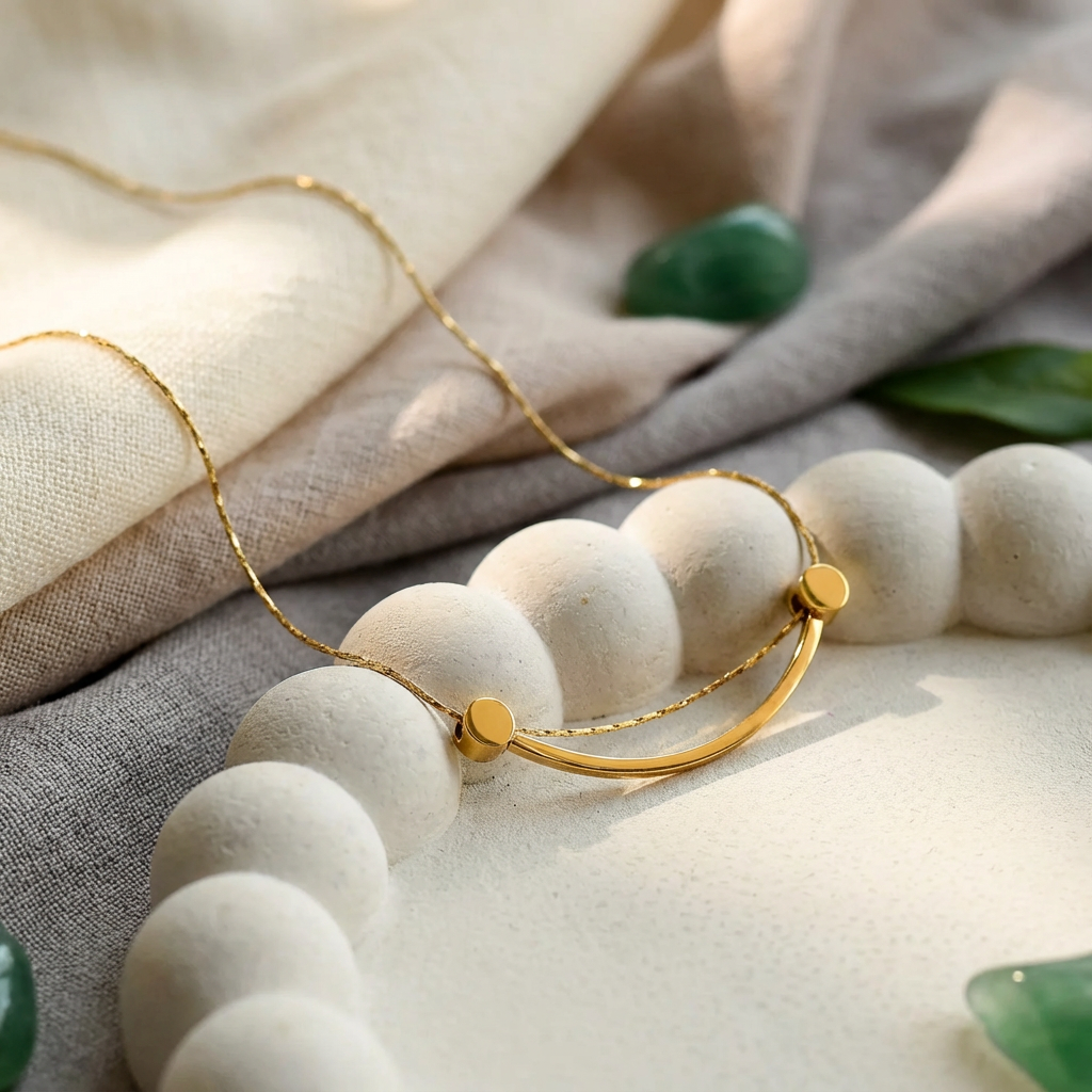 Joy Curved Bar Necklace - view 2