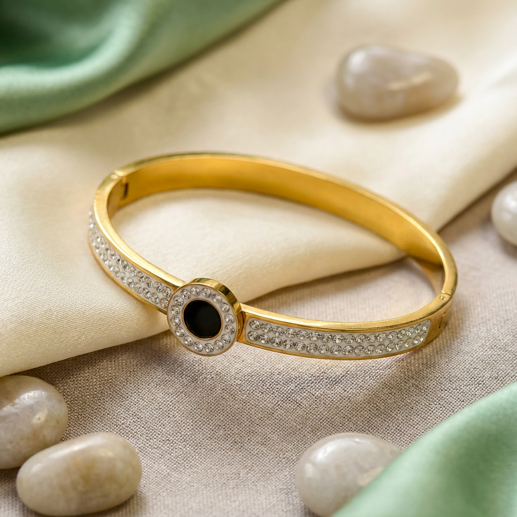 Sitara Halo Circle Bangle - view 2