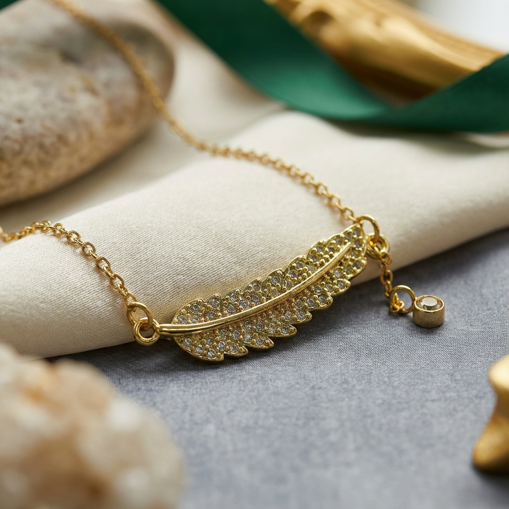 Laurel Leaf Pendant Necklace - view 2