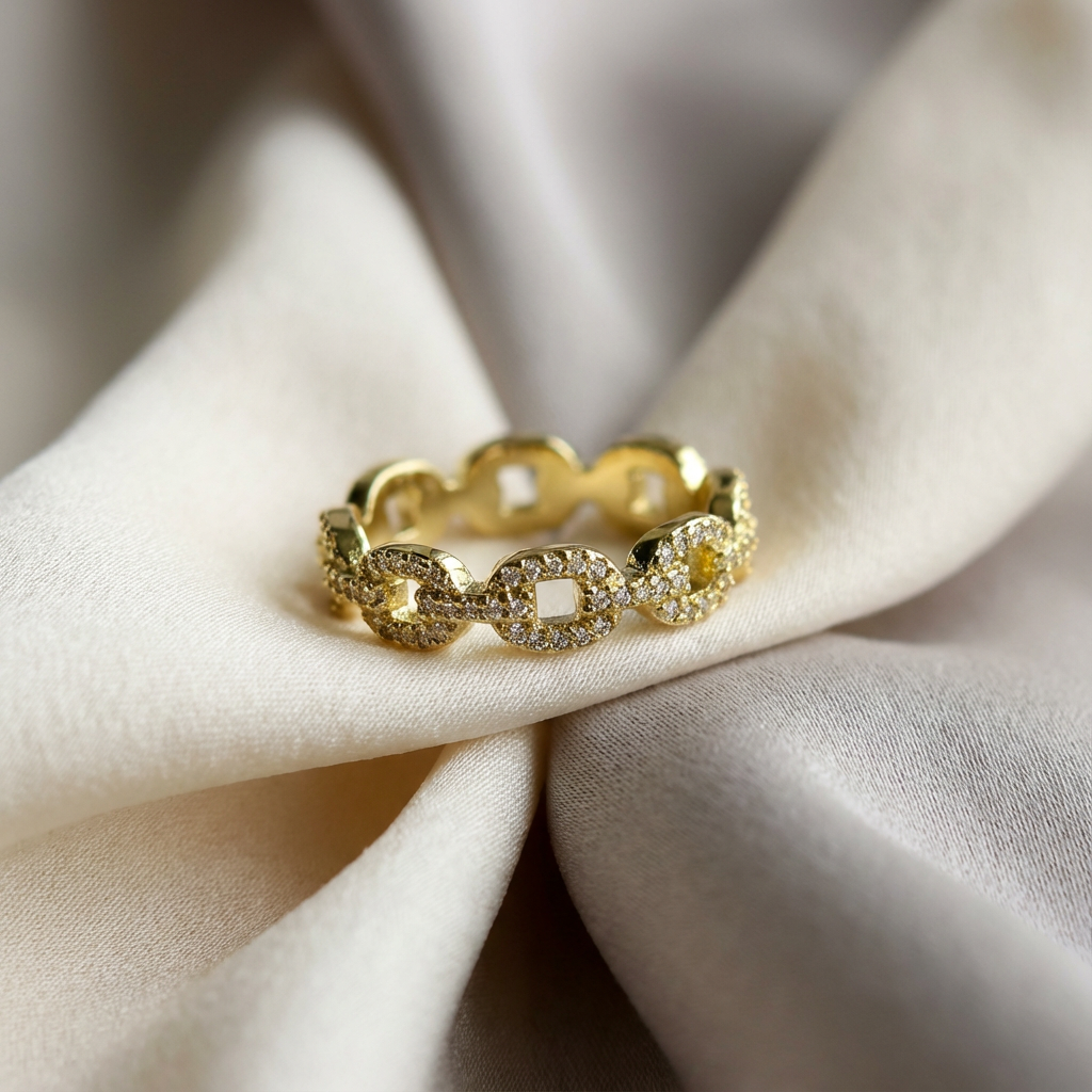 Aria Pavé Link Ring - view 3