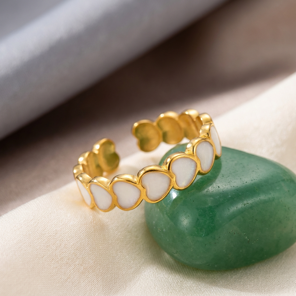 Esme White Heart Ring - view 3