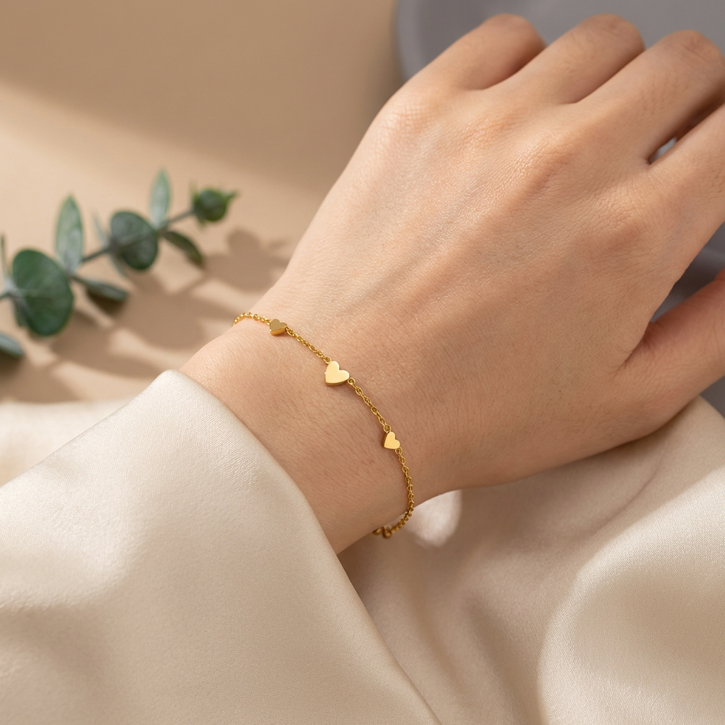 Tia Three Hearts Bracelet - view 2
