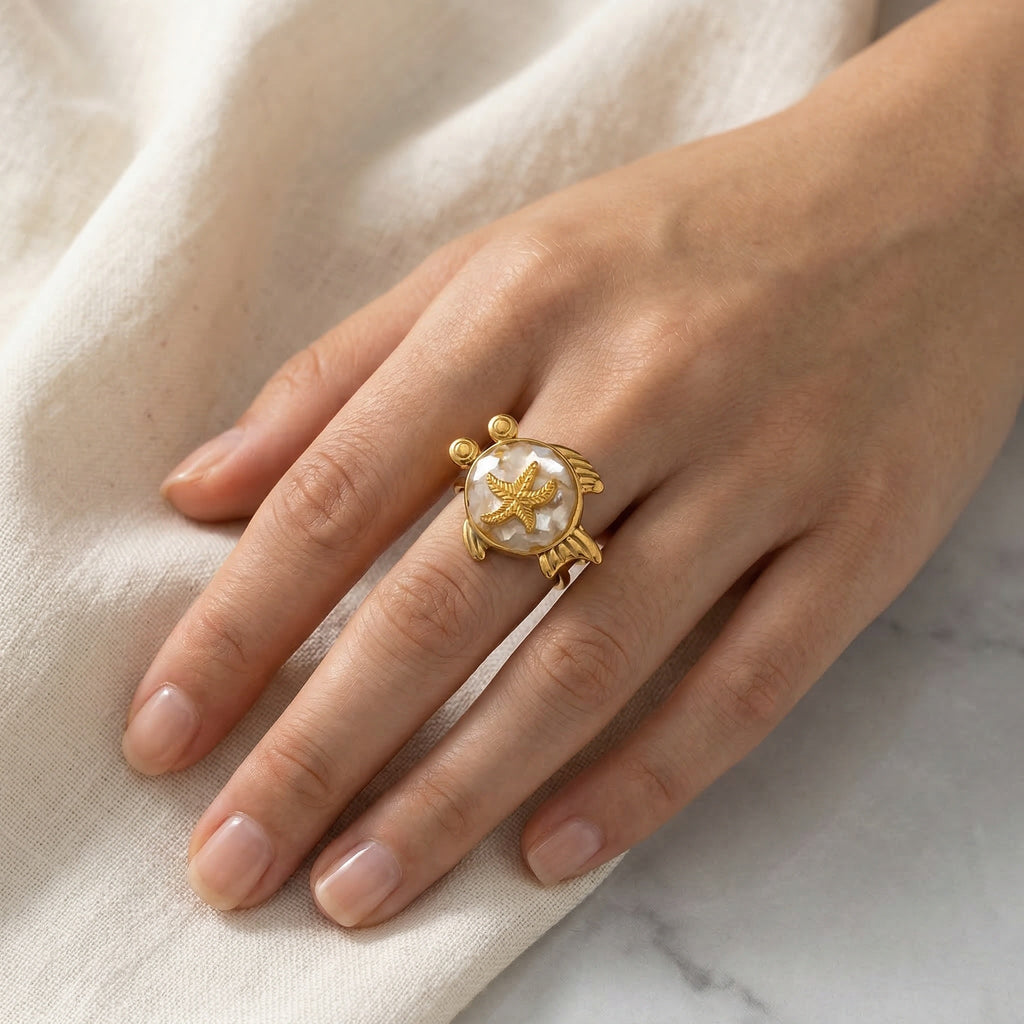 Ziva Starfish Open Ring - view 2