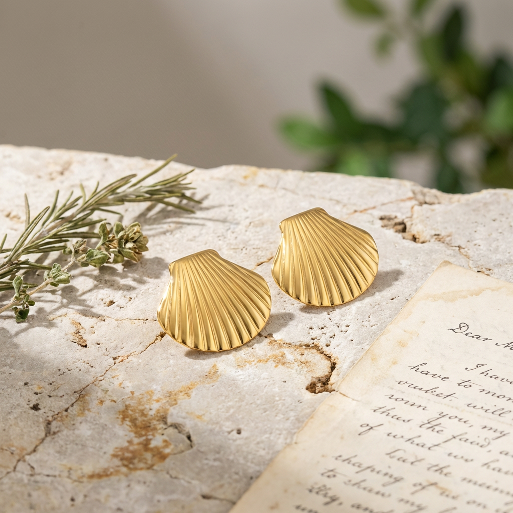 Nerina Shell Studs - view 3