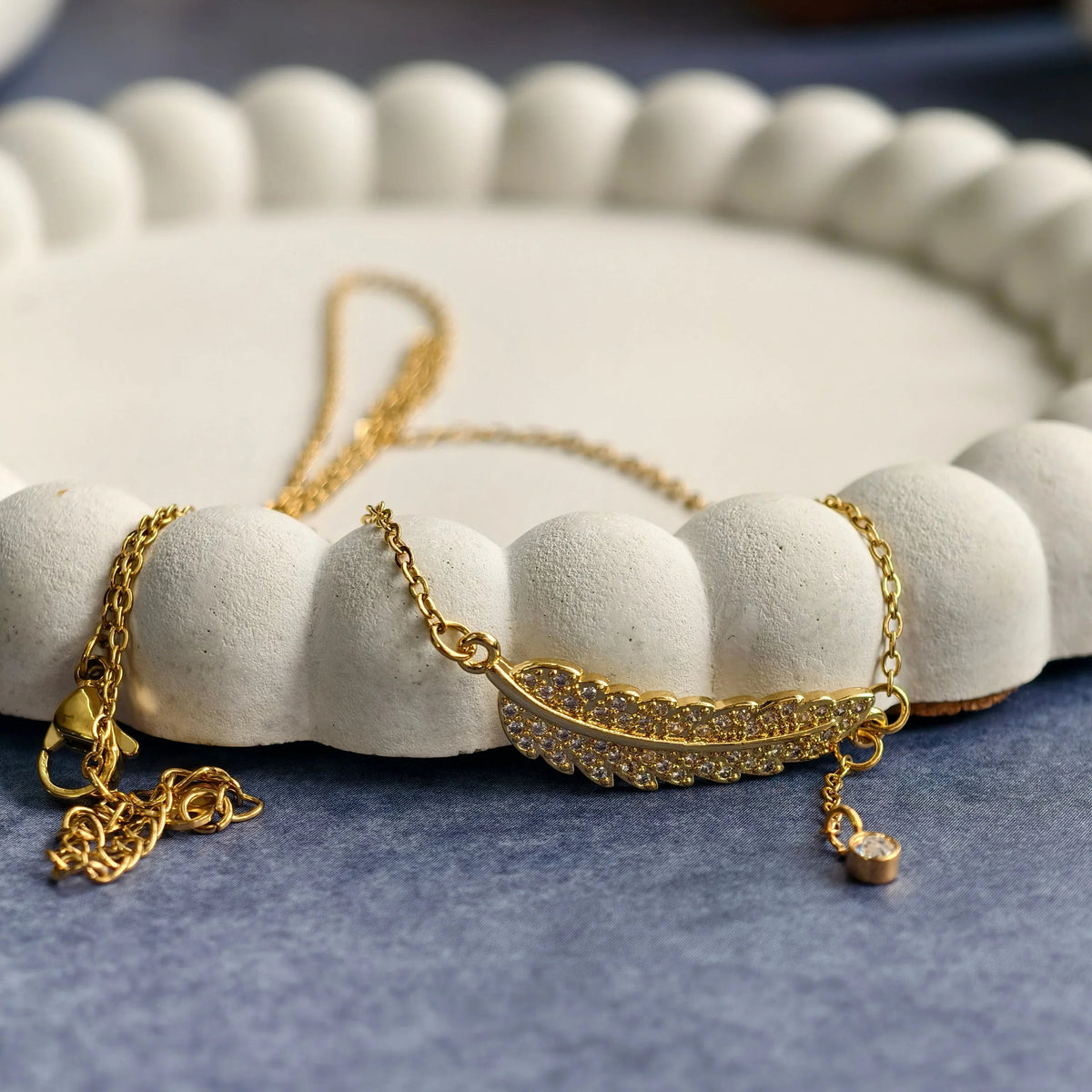 Laurel Leaf Pendant Necklace - view 3
