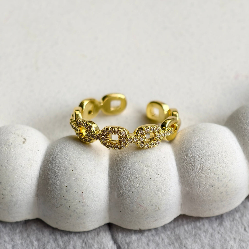 Aria Pavé Link Ring - view 4