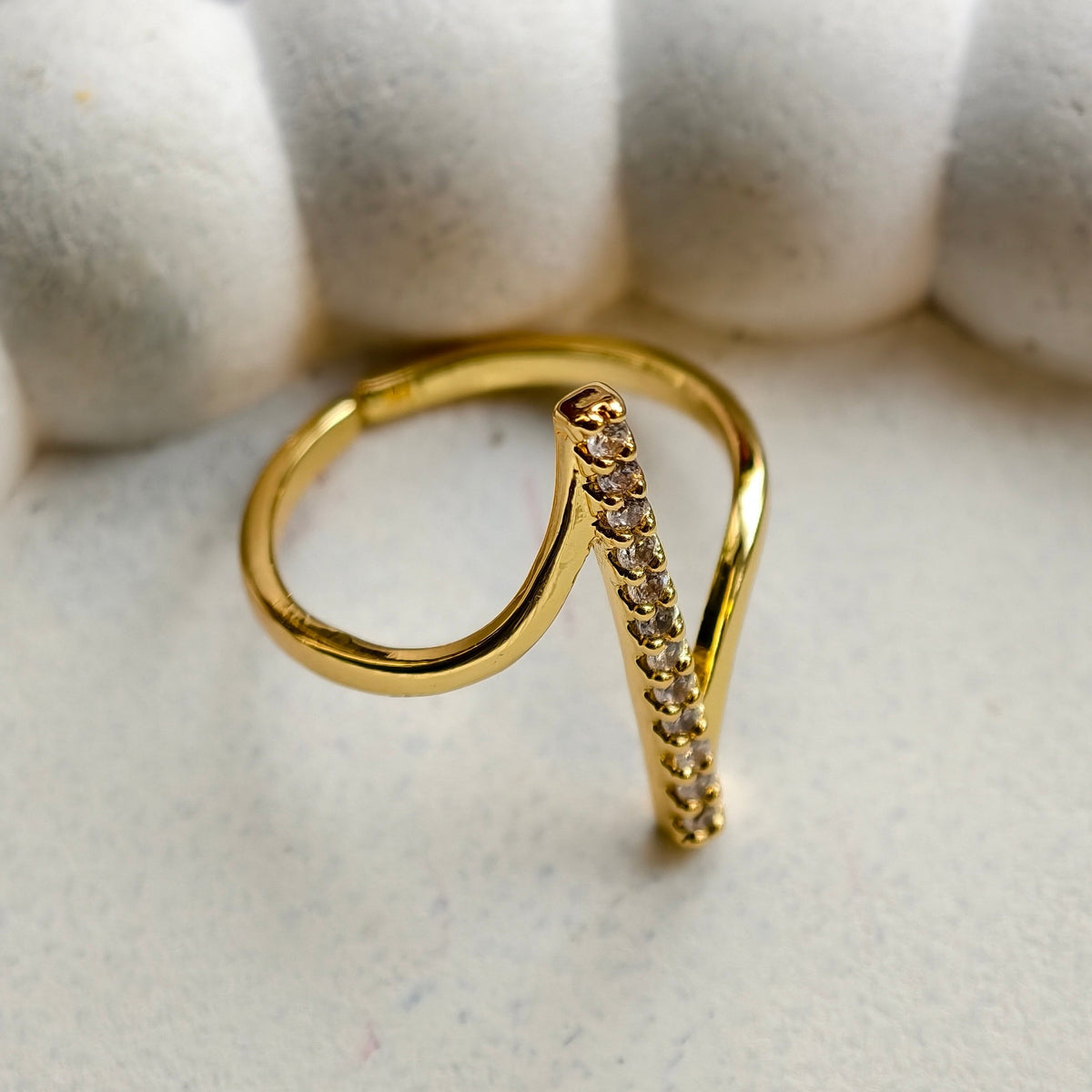 Zia Crystal Arc Ring - view 3