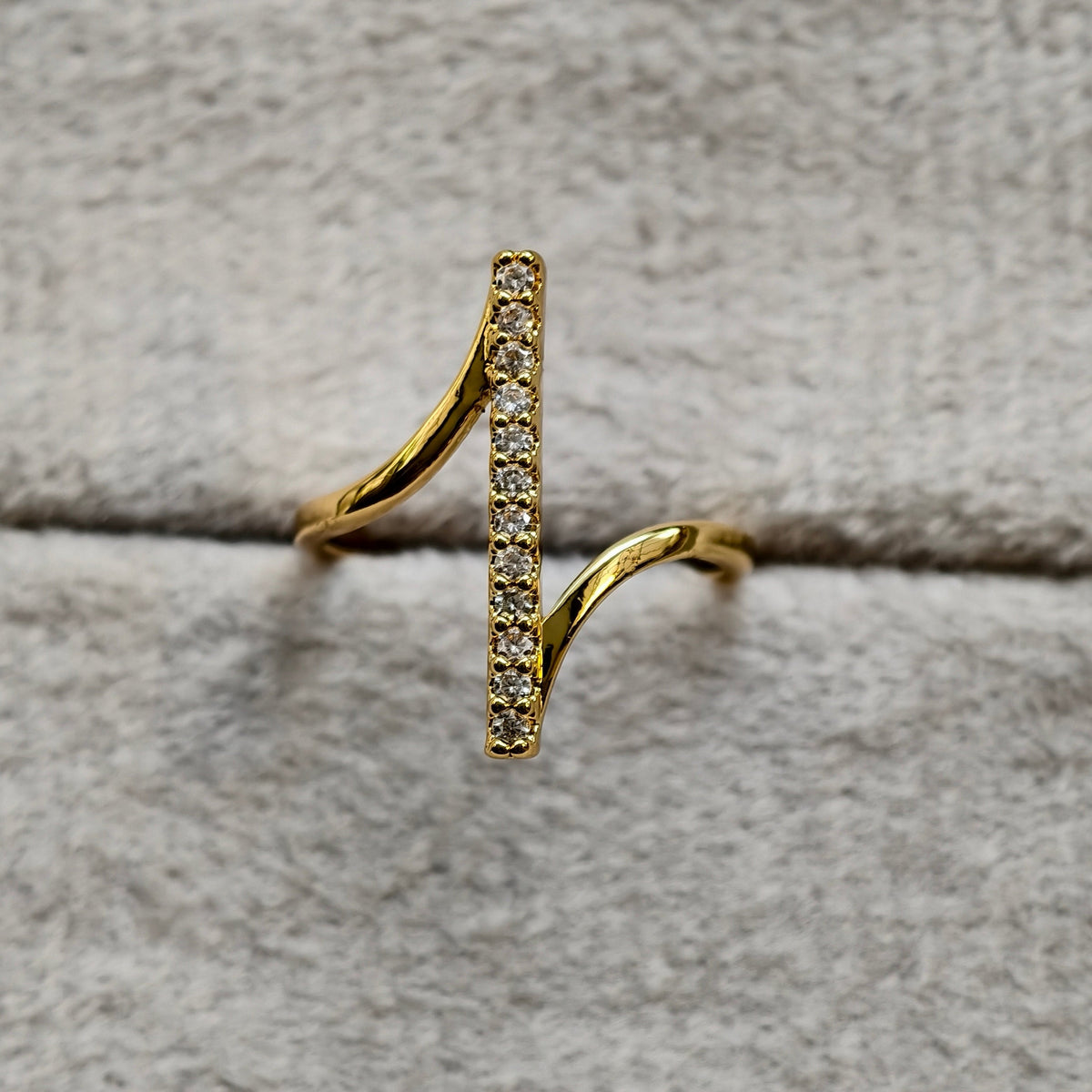 Zia Crystal Arc Ring - view 4