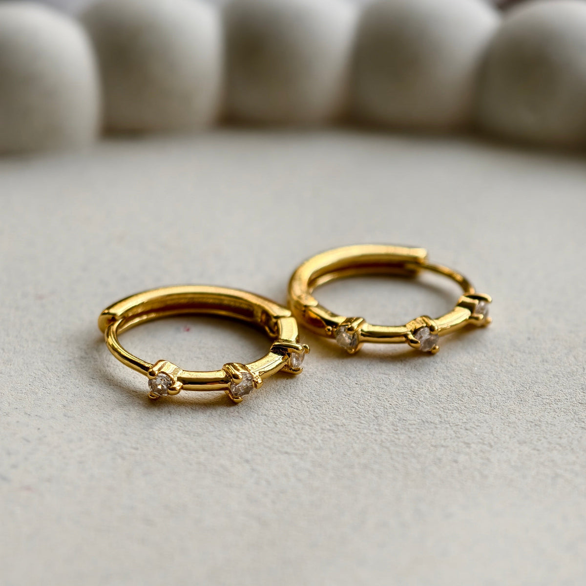 Elara Pavé Mini Hoops - view 2