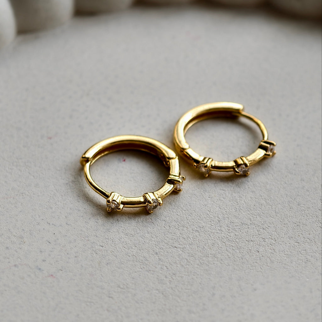 Elara Pavé Mini Hoops - view 4