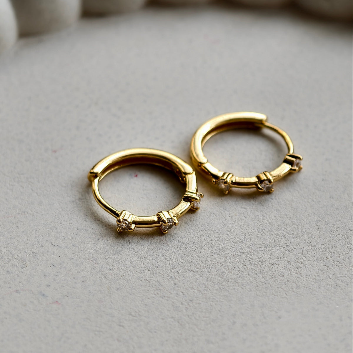 Elara Pavé Mini Hoops - view 4