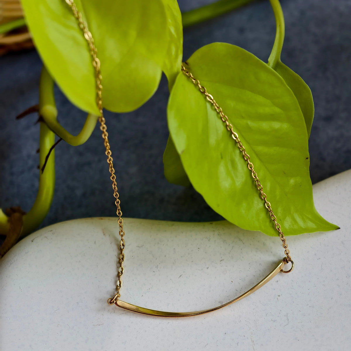 Thea Arc Bar Necklace - view 6