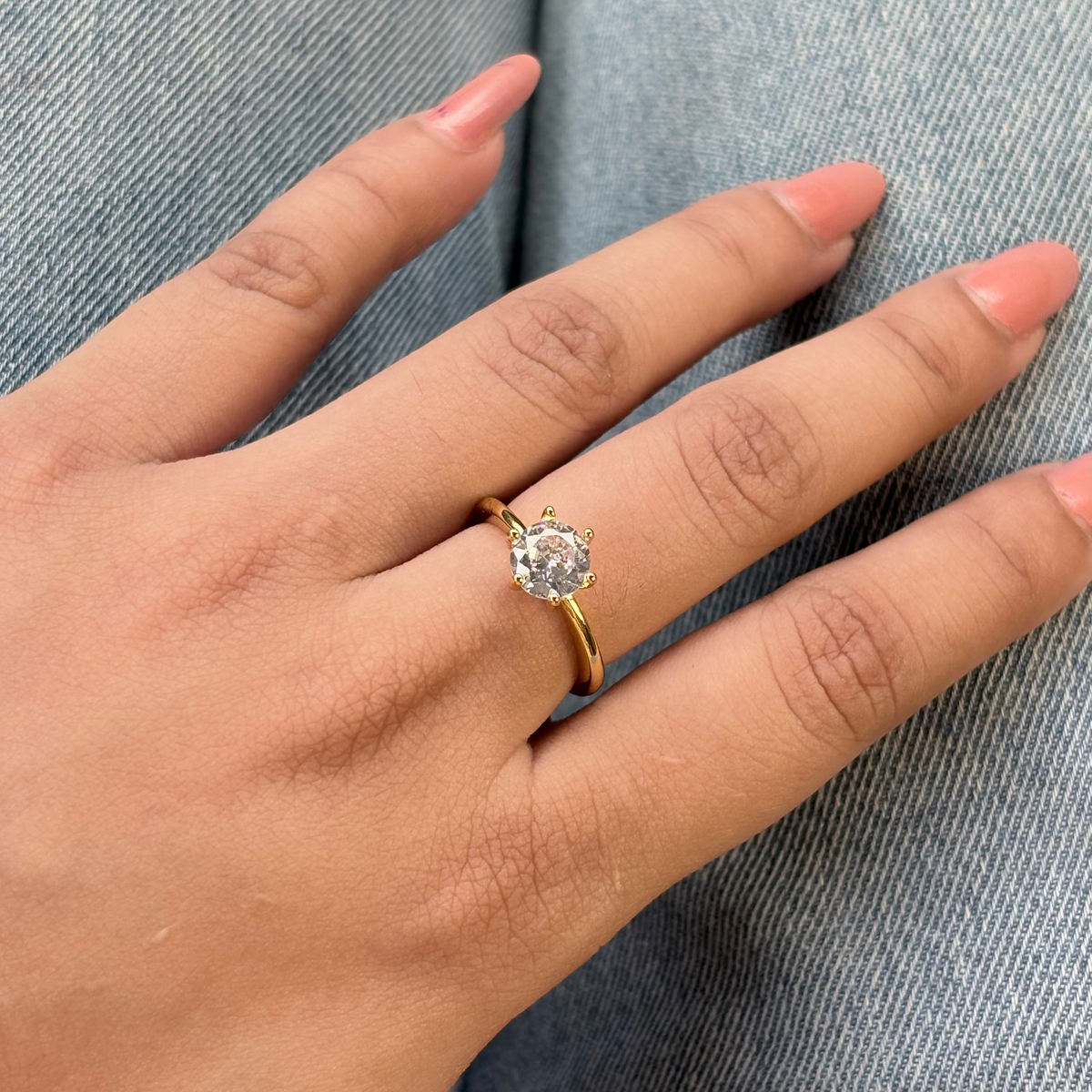 Navya Zircon Solitaire Ring - view 3