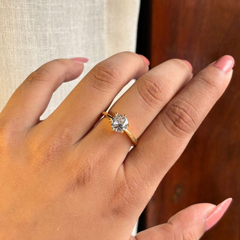 Navya Zircon Solitaire Ring - view 2