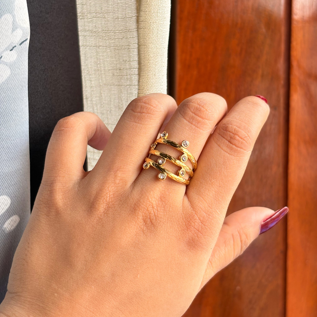 Naina Zircon Open Ring - view 2
