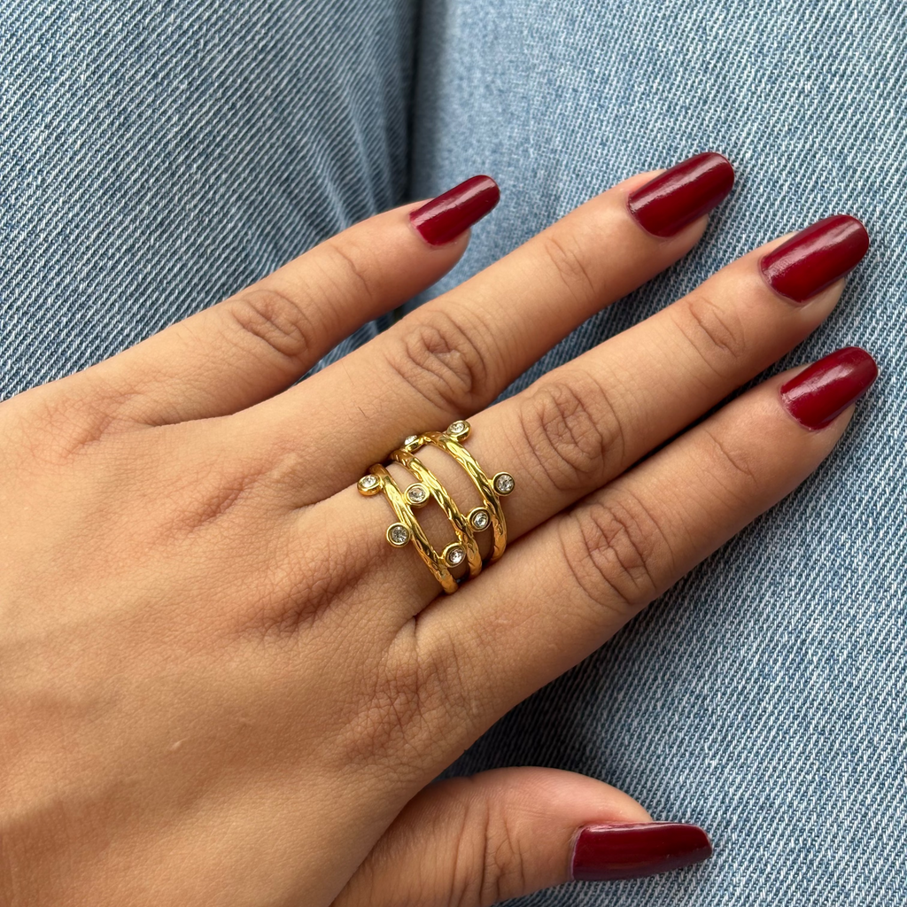 Naina Zircon Open Ring - view 3