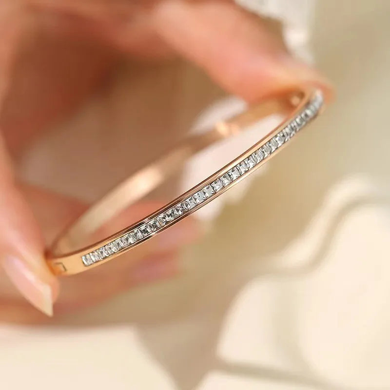 Sana Crystal Line Bangle - view 3