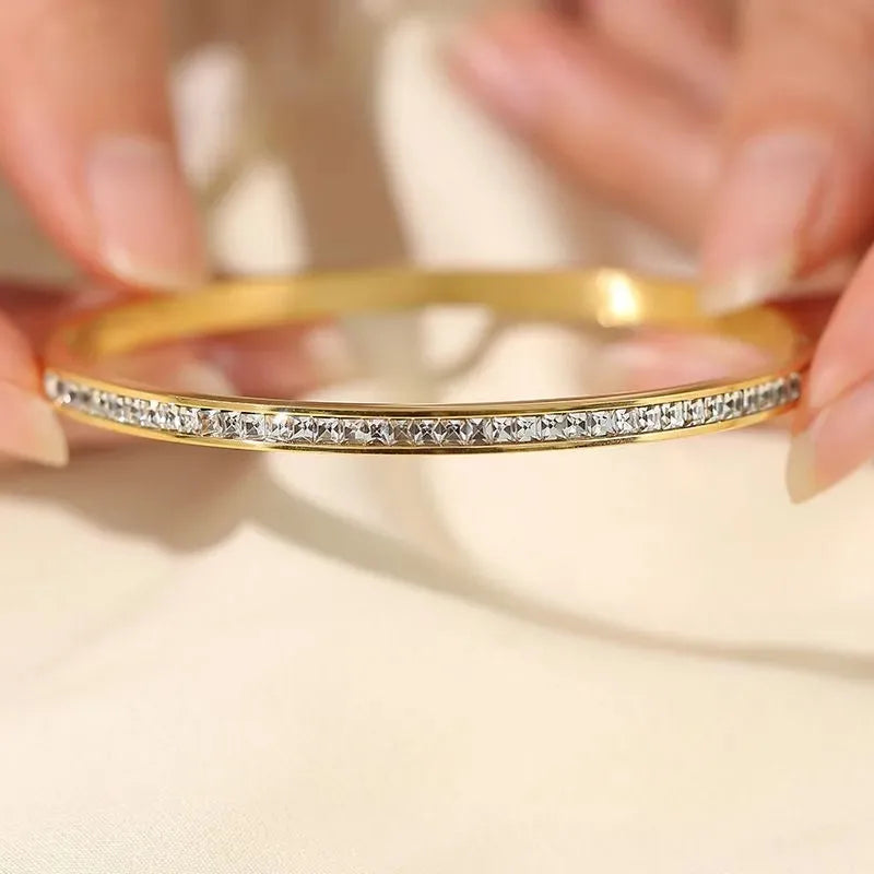 Sana Crystal Line Bangle - view 2