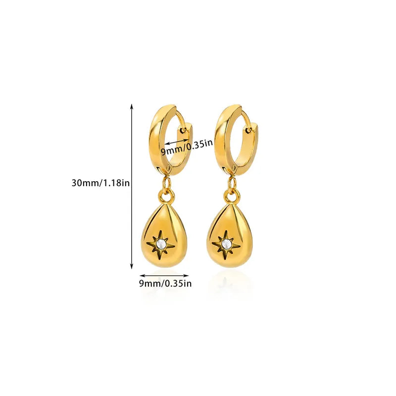 Lyra Starburst Teardrop Earrings - view 3