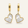 Aura Pearly Heart Drop Earrings