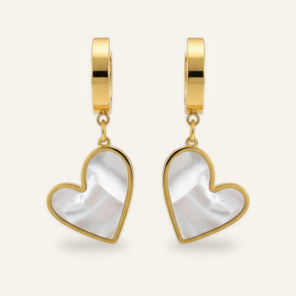Aura Pearly Heart Drop Earrings