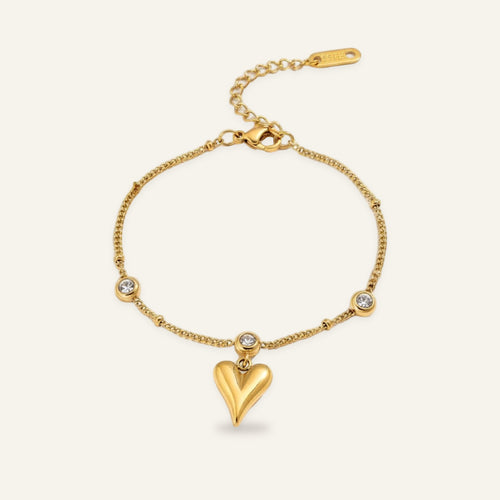 Cleo Heart Charm Bracelet