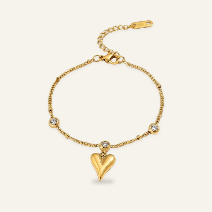 Cleo Heart Charm Bracelet