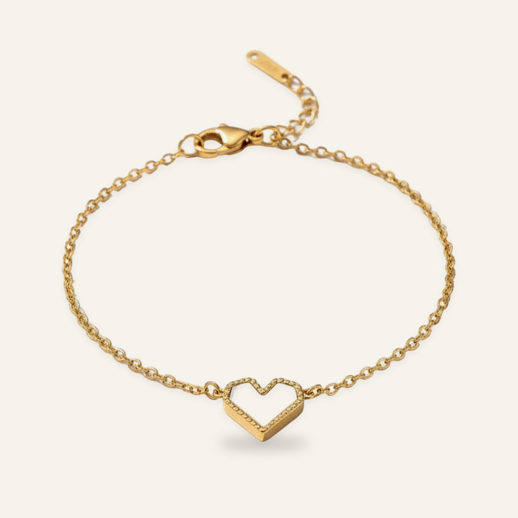 Esme White Heart Bracelet