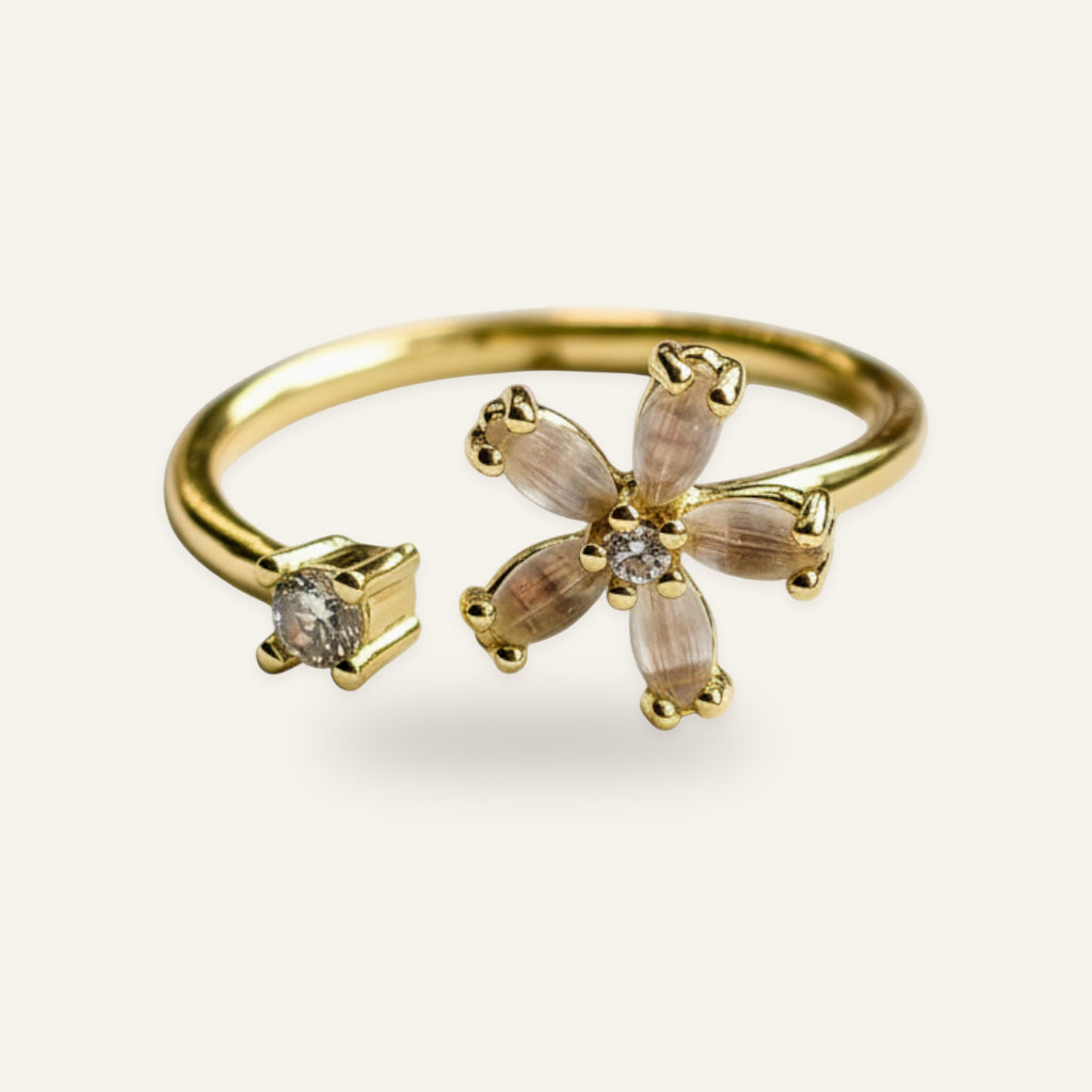 Flora Zircon Blossom Ring