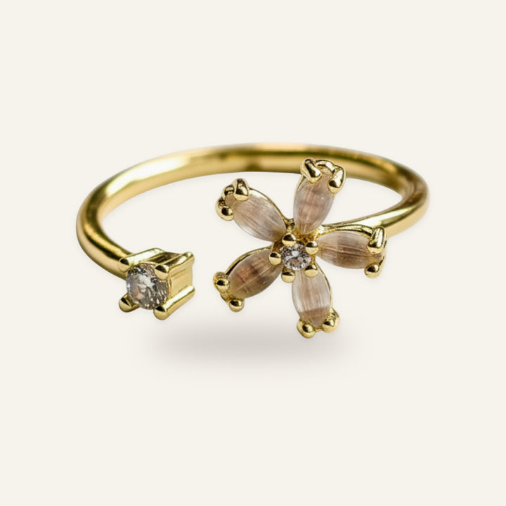 Flora Zircon Blossom Ring
