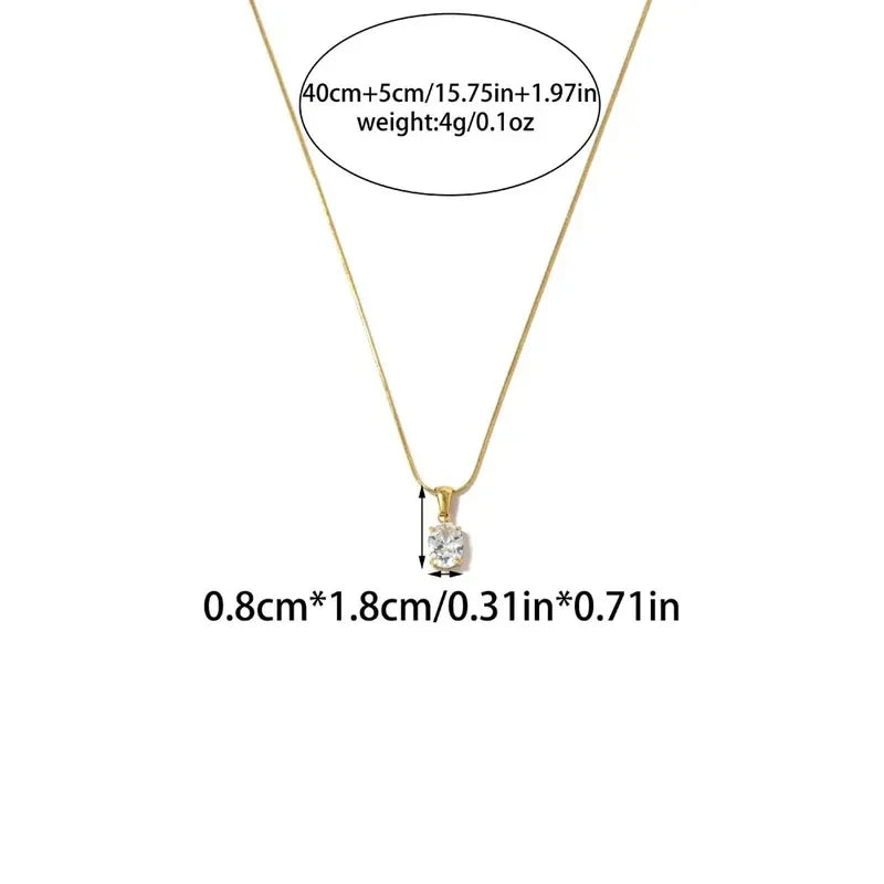 Ishani Oval Zircon Necklace - view 5
