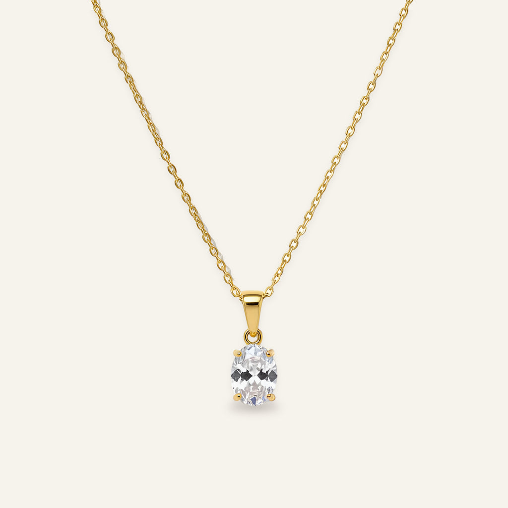 Ishani Oval Zircon Necklace