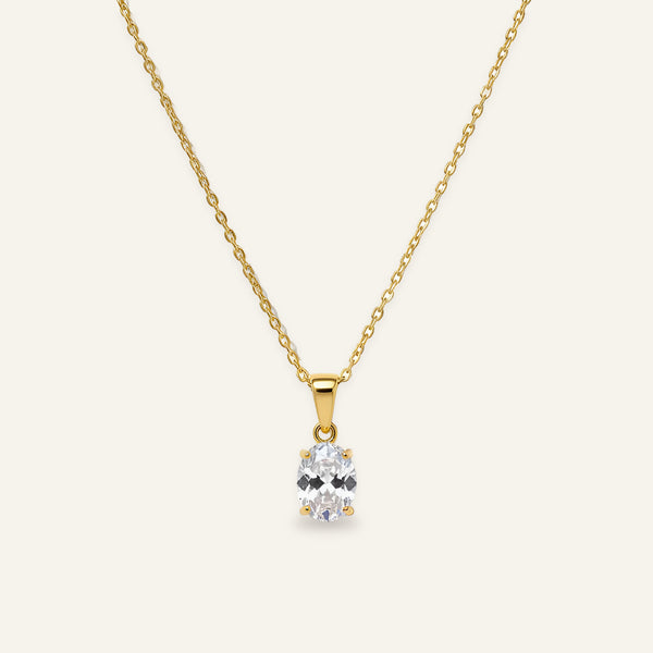 Ishani Oval Zircon Necklace