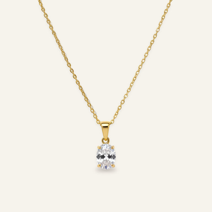 Ishani Oval Zircon Necklace