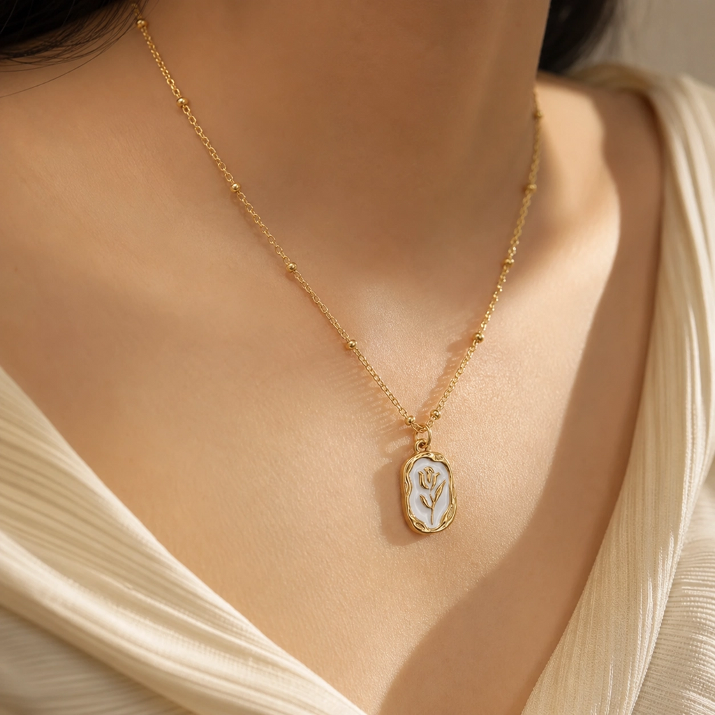 Gaia Flower Medallion Necklace