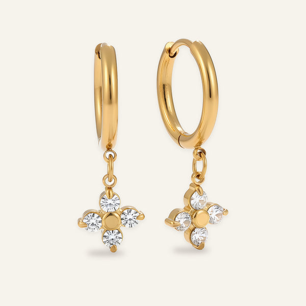 Nila Petal Drop Hoops