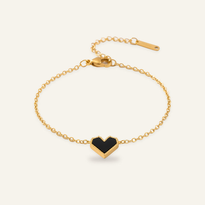 Nyx Black Heart Bracelet
