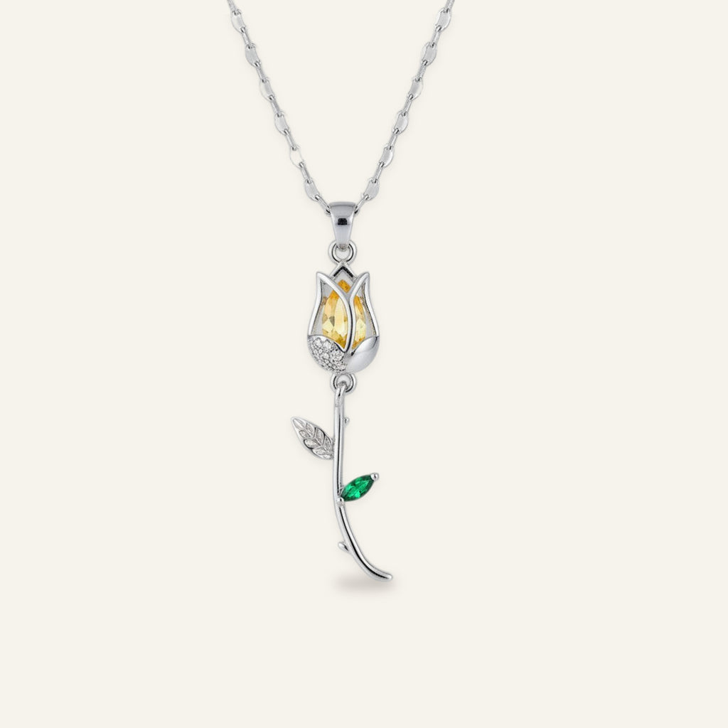 Rosa Petal Pendant Necklace