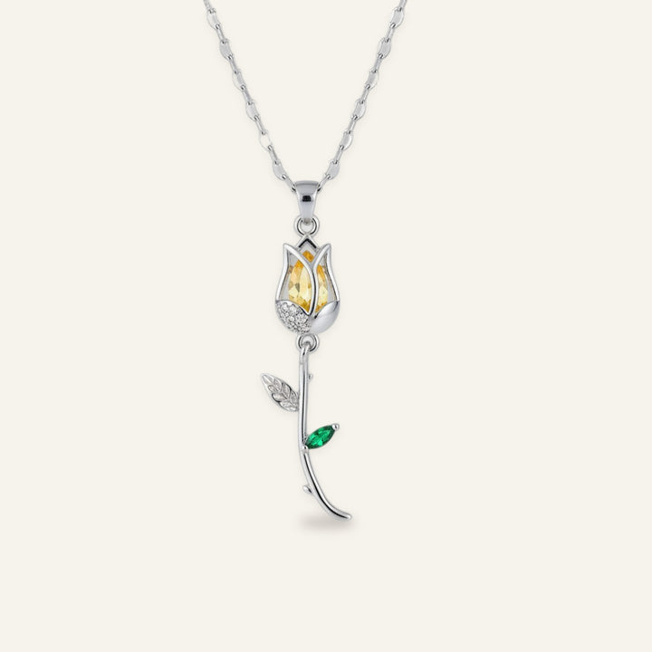 Rosa Petal Pendant Necklace